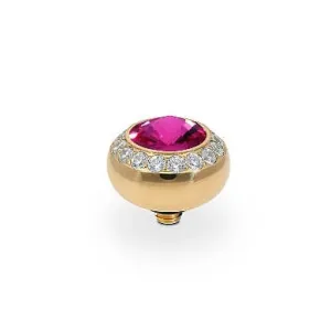 Qudo Tondo Deluxe 10mm Gold Topper - Fuchsia