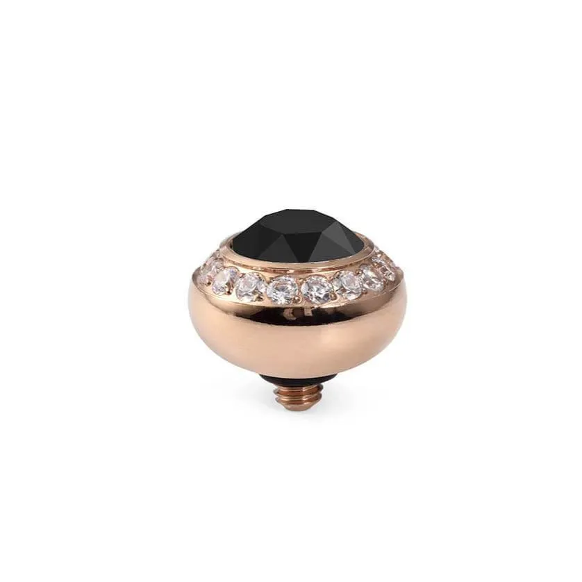 Qudo Tondo Deluxe 10mm Rose Gold Topper - Jet