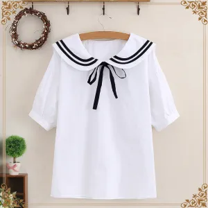 " NAVY COLLAR" SHIRT N081208