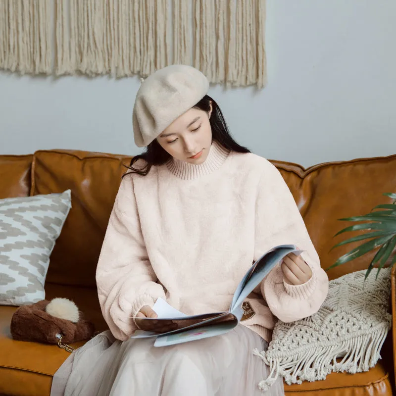 "HALF HIGH COLLAR PLUSH" SWEATSHIRT N111607