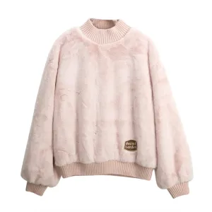 "HALF HIGH COLLAR PLUSH" SWEATSHIRT N111607