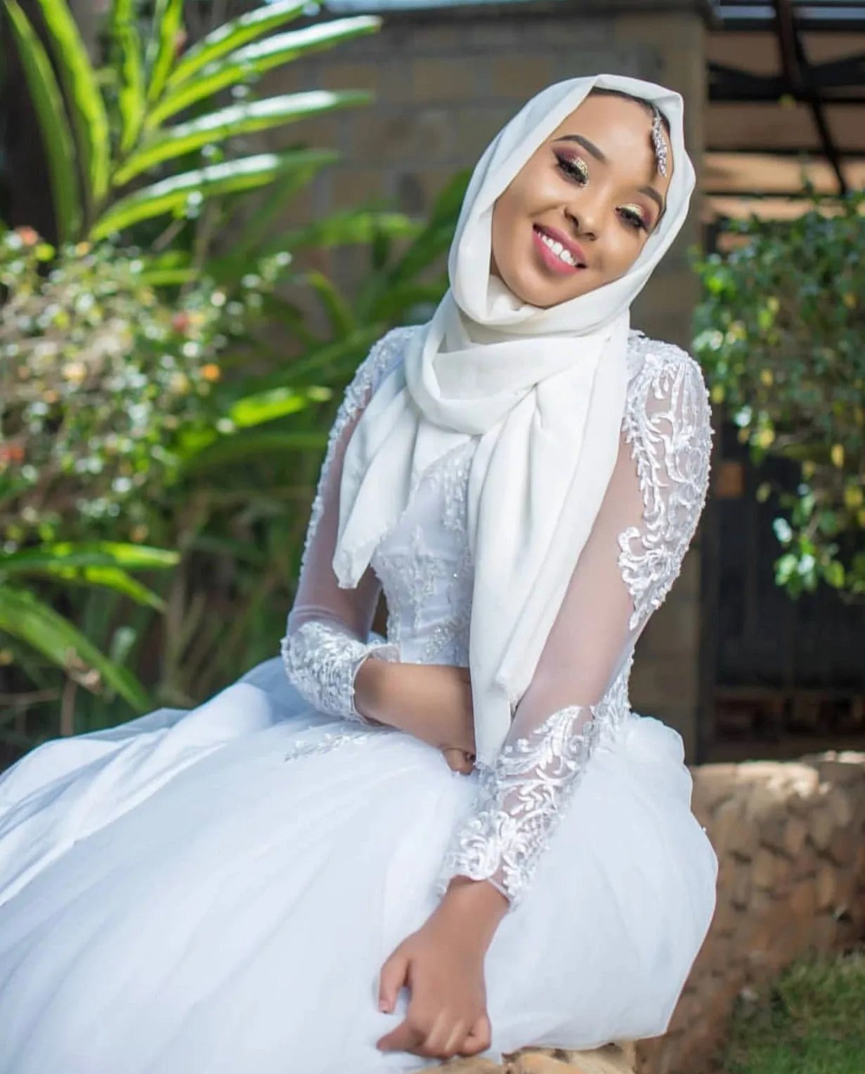 Rahma Ball Wedding Gown with Detachable Tail