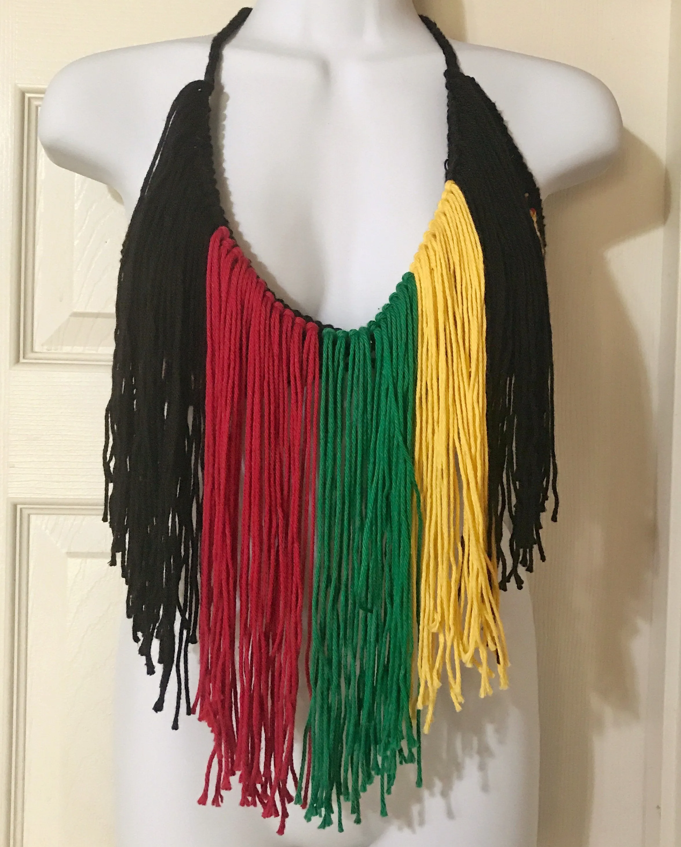 Rasta Fringe Halter Top