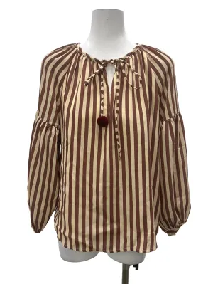 Red Striped Blouse