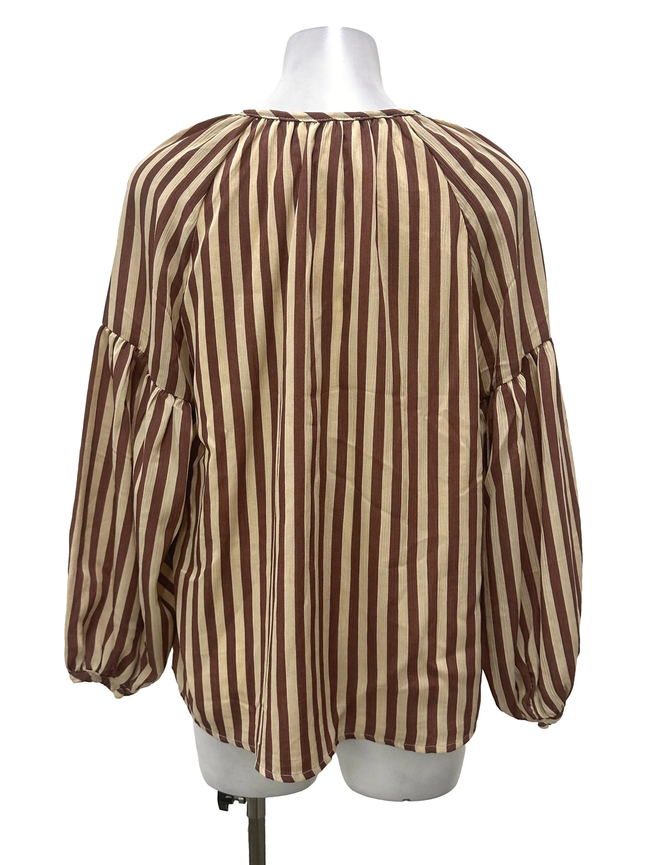 Red Striped Blouse