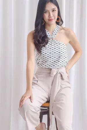 *Restocked* Atticus Halter Loop Top In White Tribes