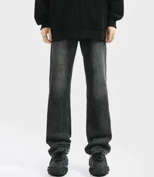 Retro Washed Straight-leg Jeans
