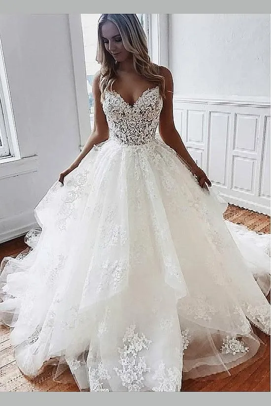 Romantic Lace&Tulle Ball Gown Dress for Wedding vestido de novia