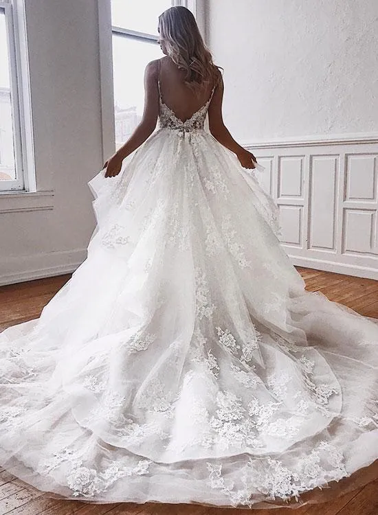 Romantic Lace&Tulle Ball Gown Dress for Wedding vestido de novia