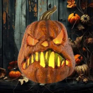 Rotten Flaming Pumpkin With Timer - Type B