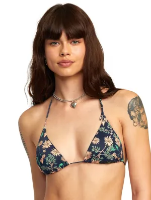RVCA Ladies Byrd Halter Triangle Bikini Top