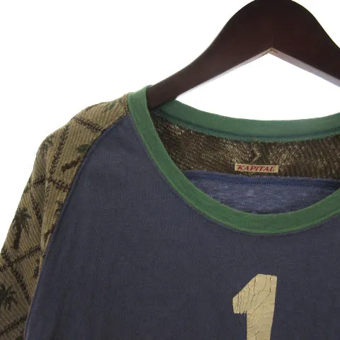 [S] Kapital Palm Tree 3/4 Sleeve Football Tee Shirt Jersey