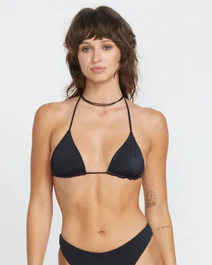 Simply Seamless Triangle Bikini Top - BLACK