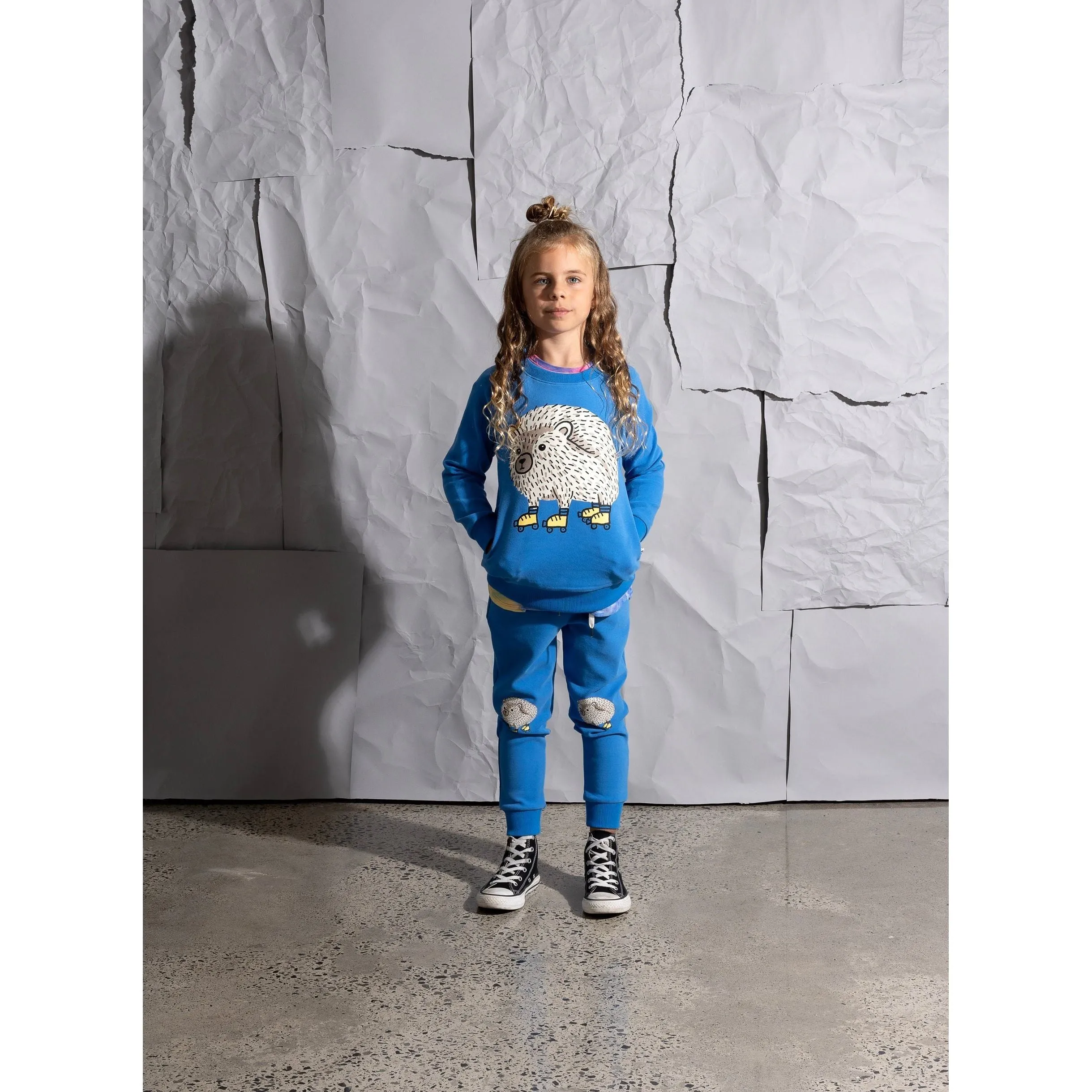 Skate Hedgehog Trackies - Bright Blue