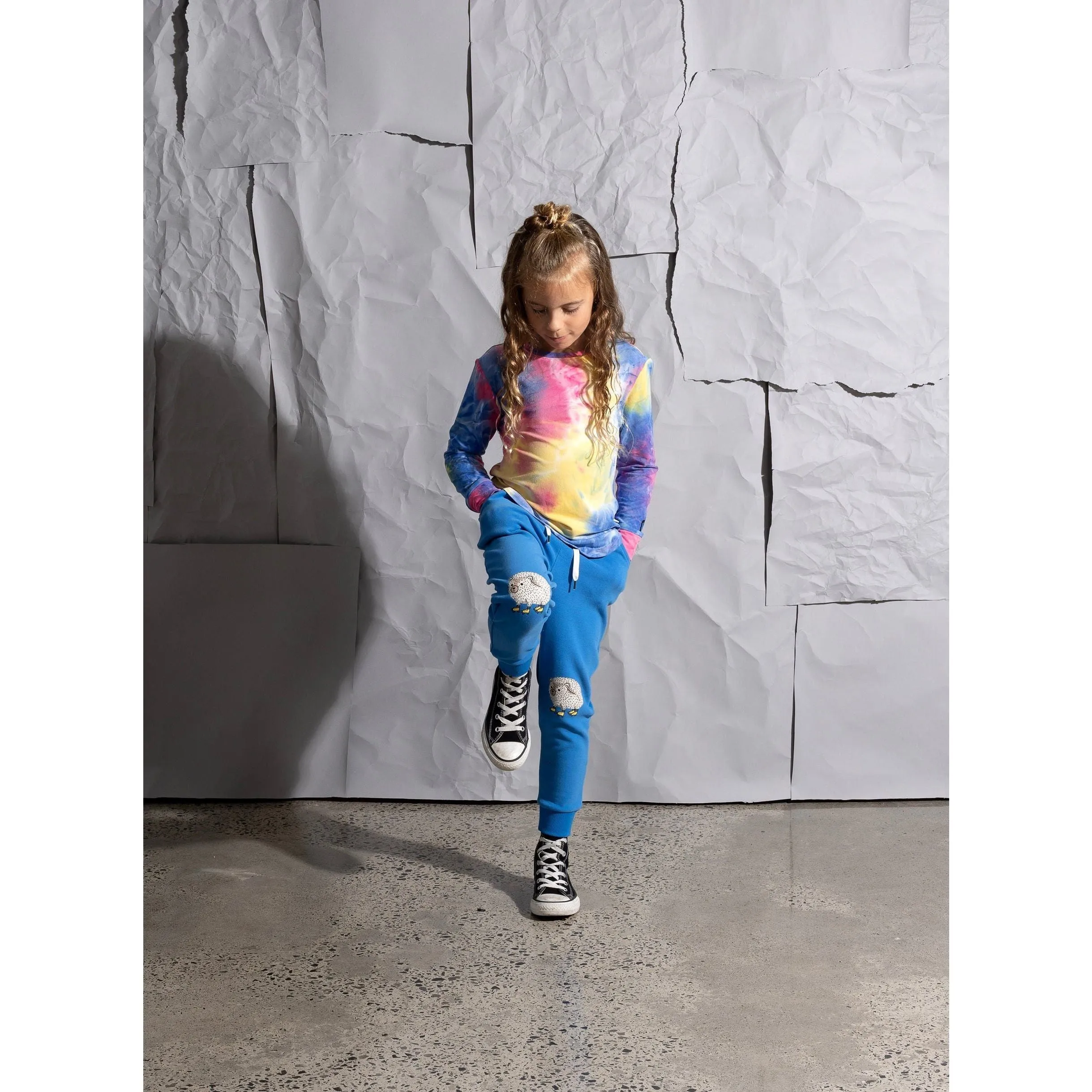 Skate Hedgehog Trackies - Bright Blue