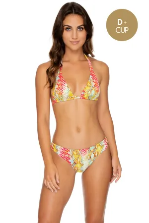 SMOKE SHOW - Triangle Halter Top & Full Bottom • Multicolor