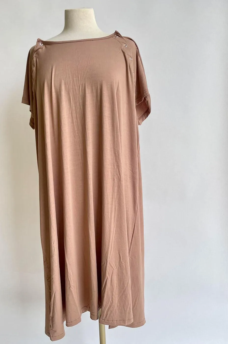 Soft as Butter Labor & Delivery Gown in Mocha