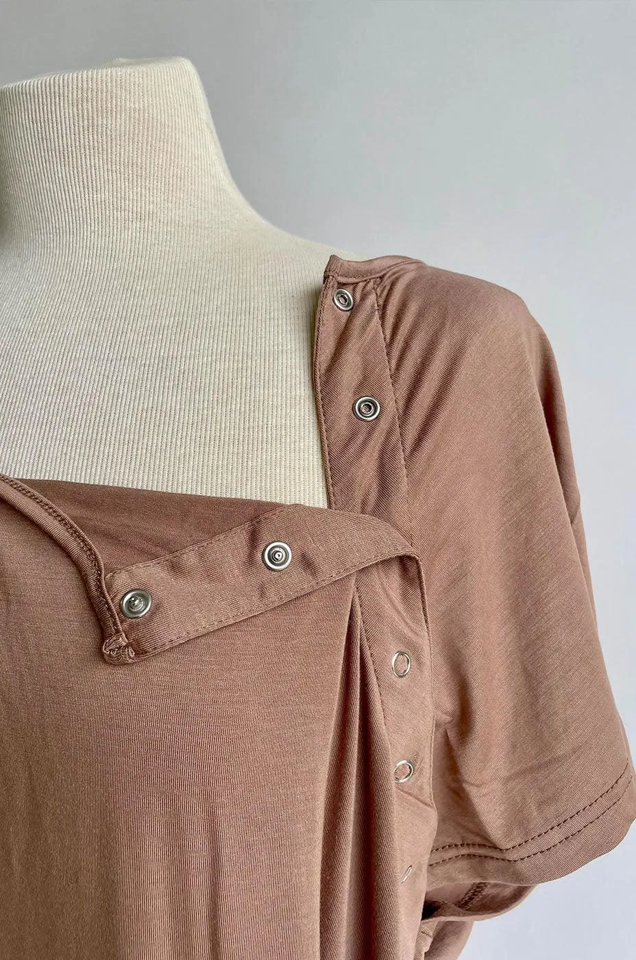 Soft as Butter Labor & Delivery Gown in Mocha