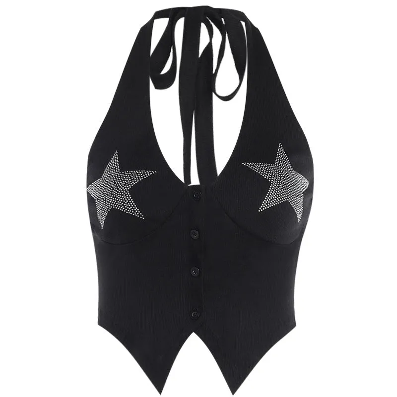 star halter vest   KF70029