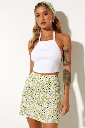 Stop And Stare White Halter Neckline Top