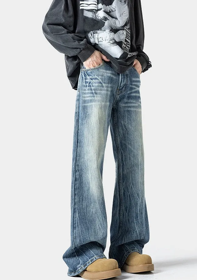 Straight-Fit Denim Pants