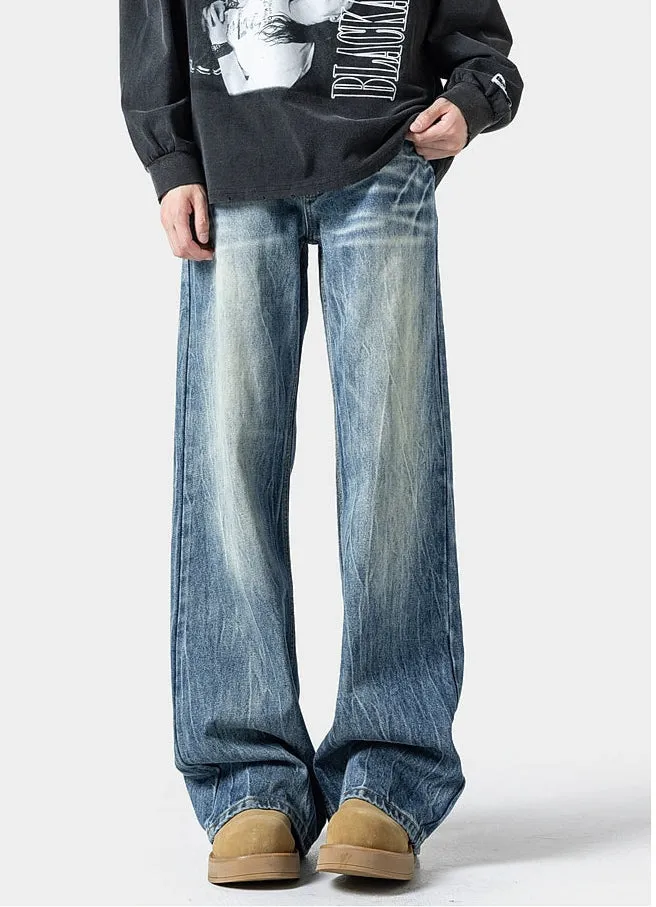 Straight-Fit Denim Pants