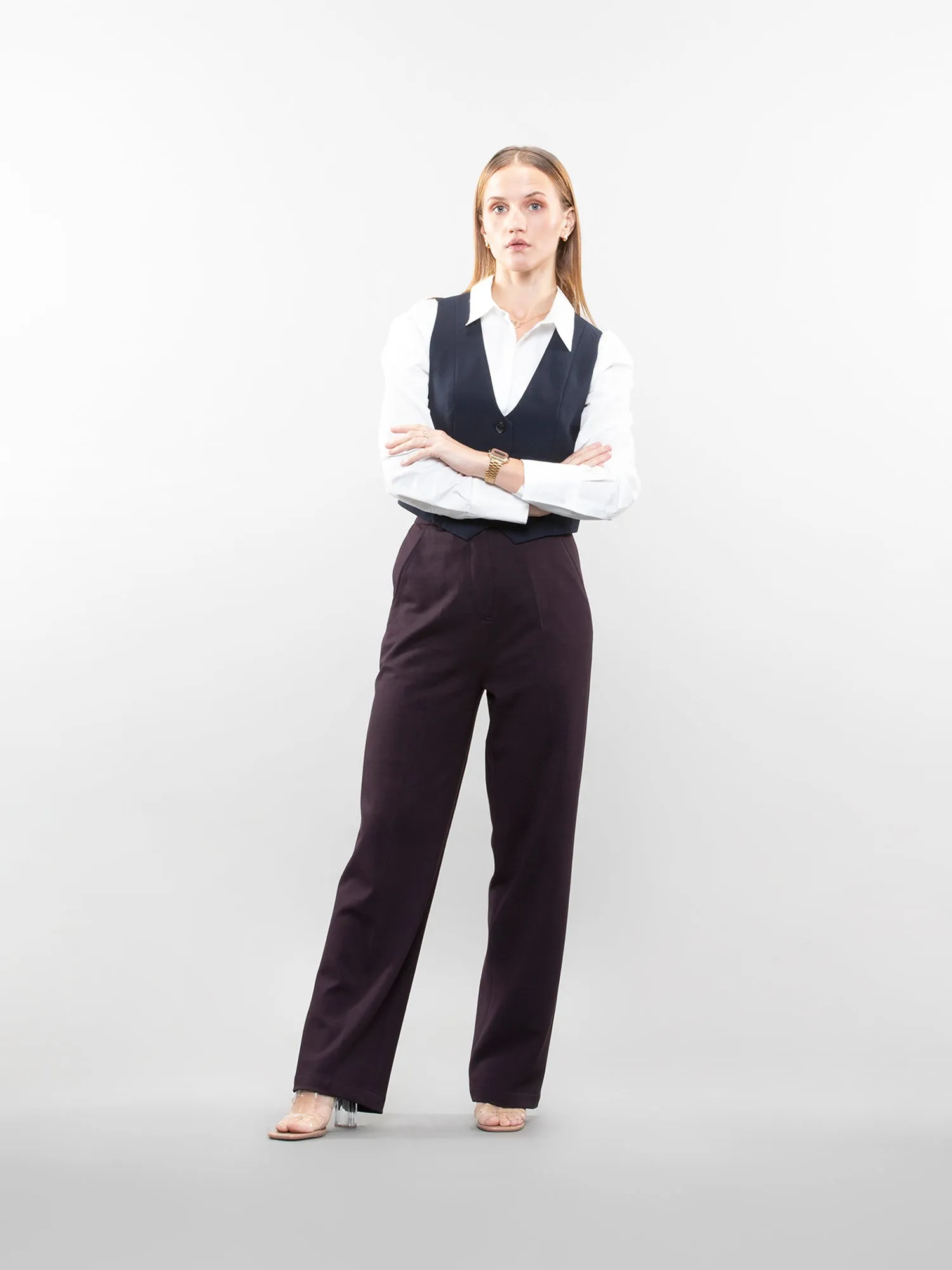 Straight-leg trouser