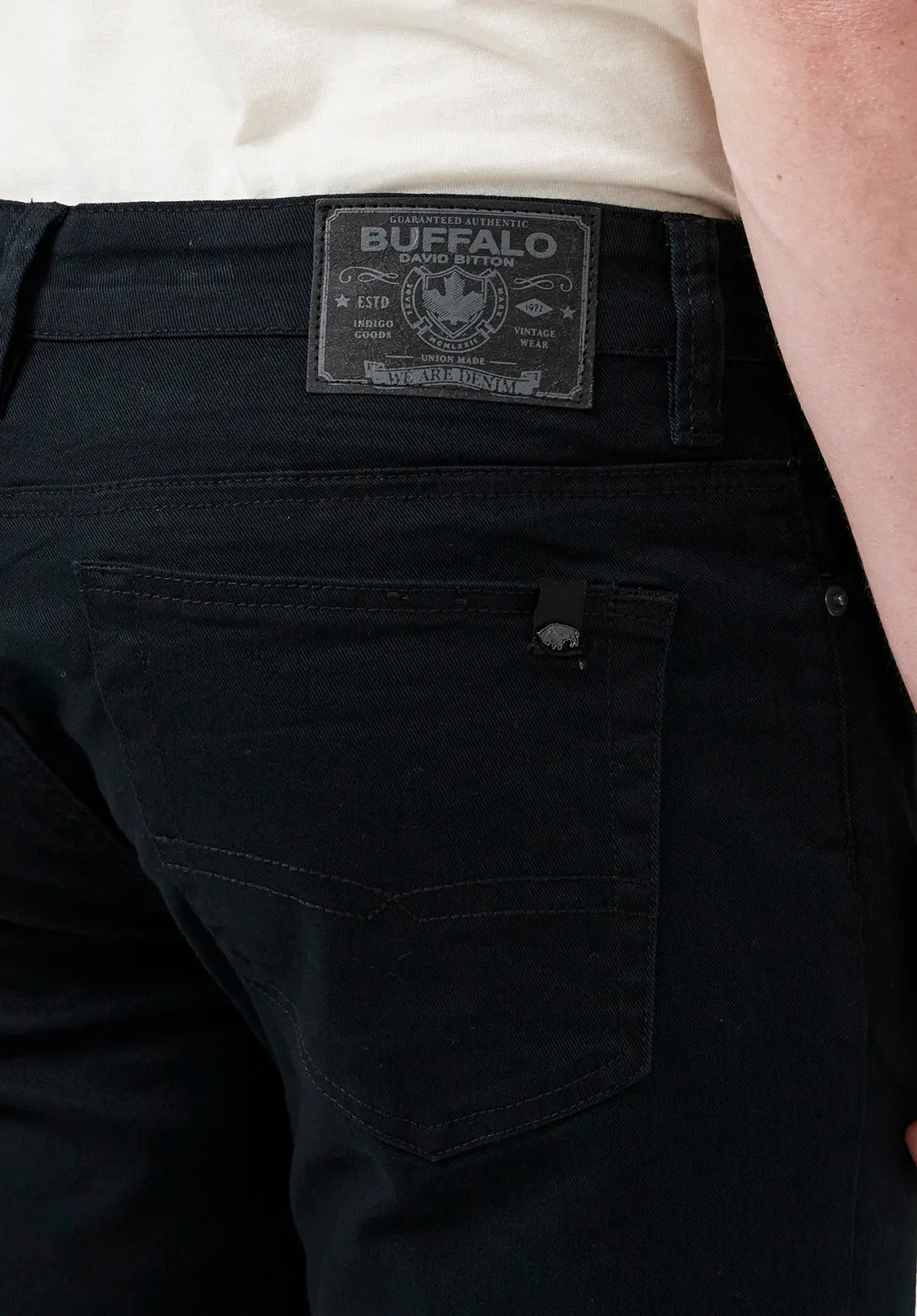 Straight Six Men's Twill Pants in Authentic Black - BM16083