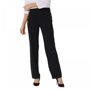 Susan Graver Petite Liquid Knit Pull-On Pants with Button Trim