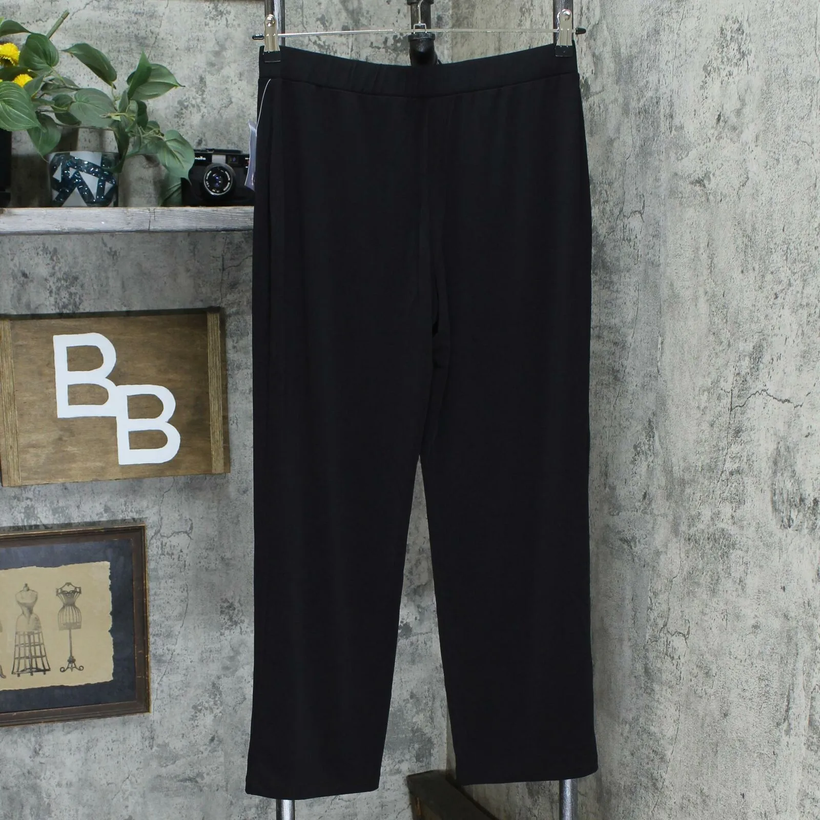 Susan Graver Petite Liquid Knit Pull-On Pants with Button Trim
