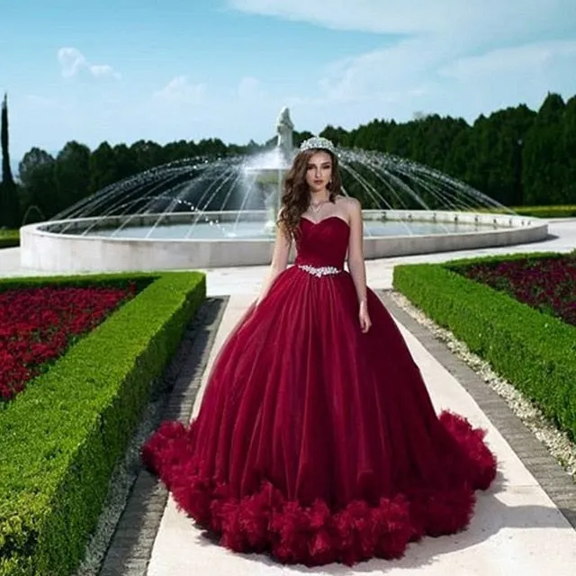 Sweet 16 Pink Quinceanera Dresses Off Shoulder Ruched Ball Gown Sweet 15 Dress Prom Gowns