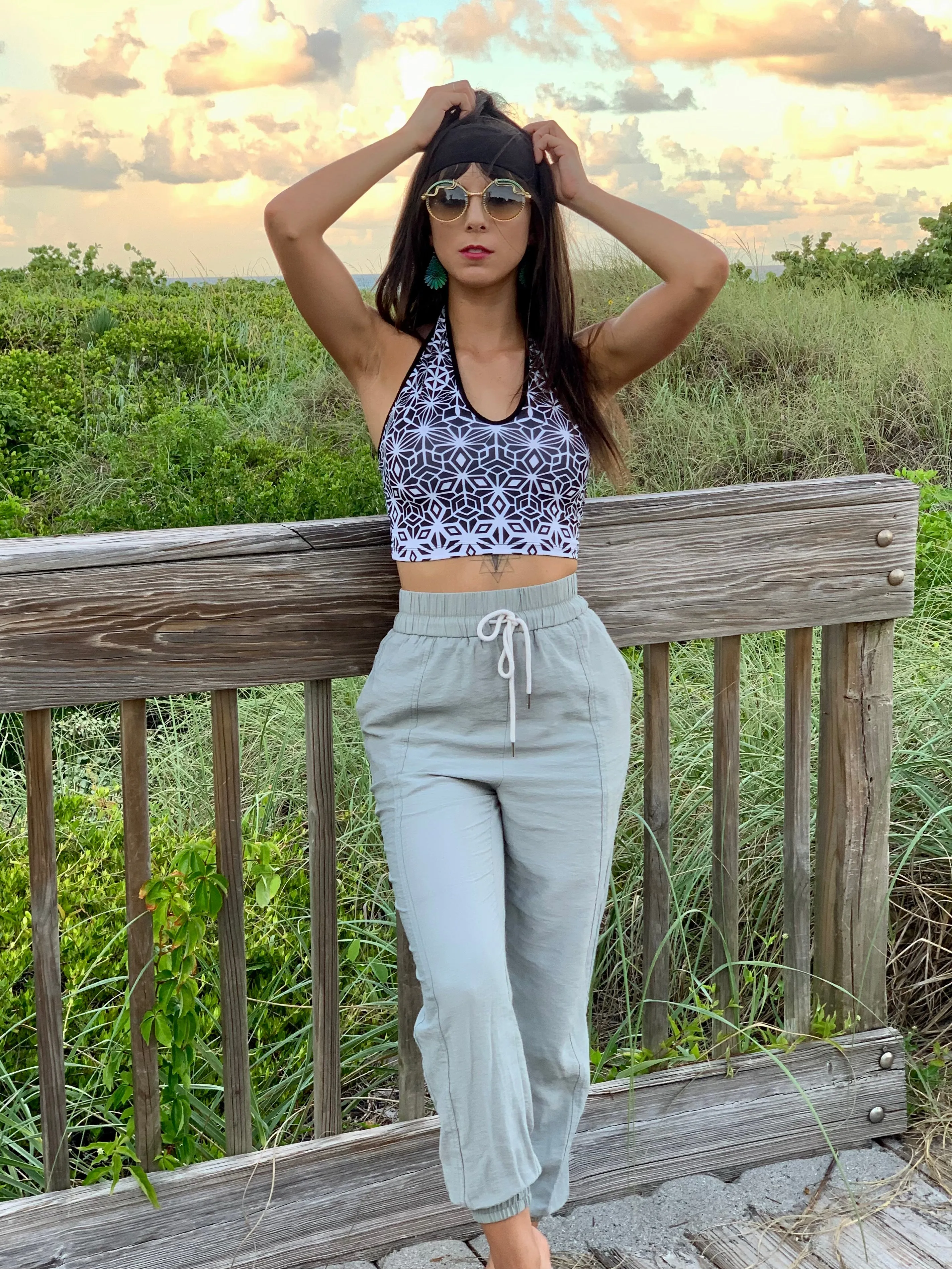 Tessellating Fractals Crop Top