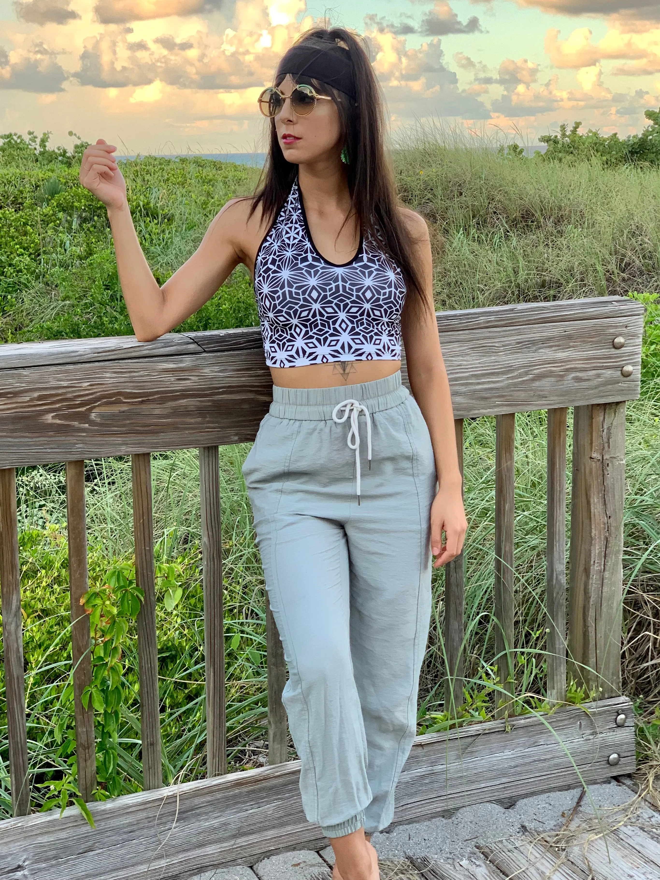 Tessellating Fractals Crop Top