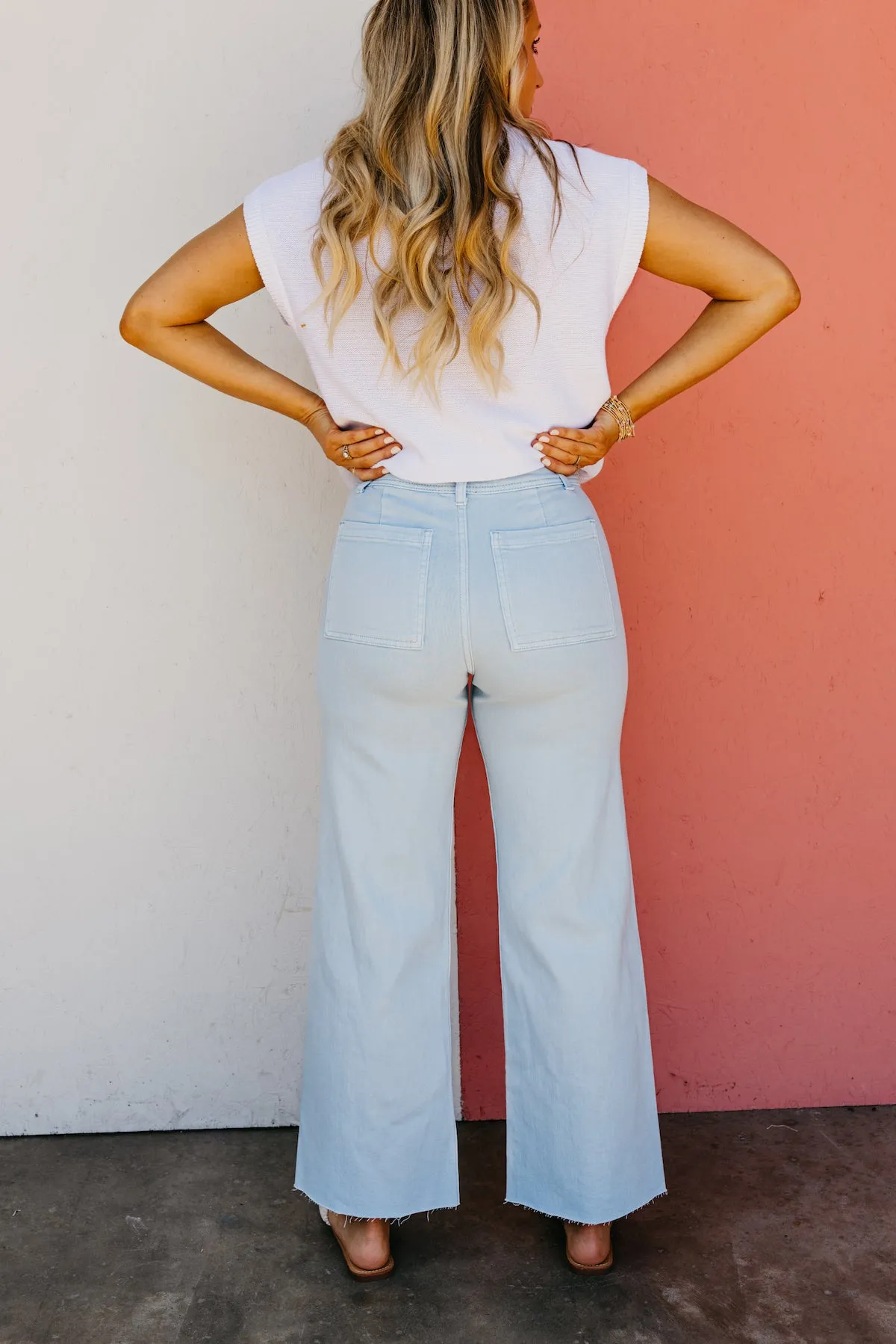 The Luciano Straight Wide Leg Denim Pants