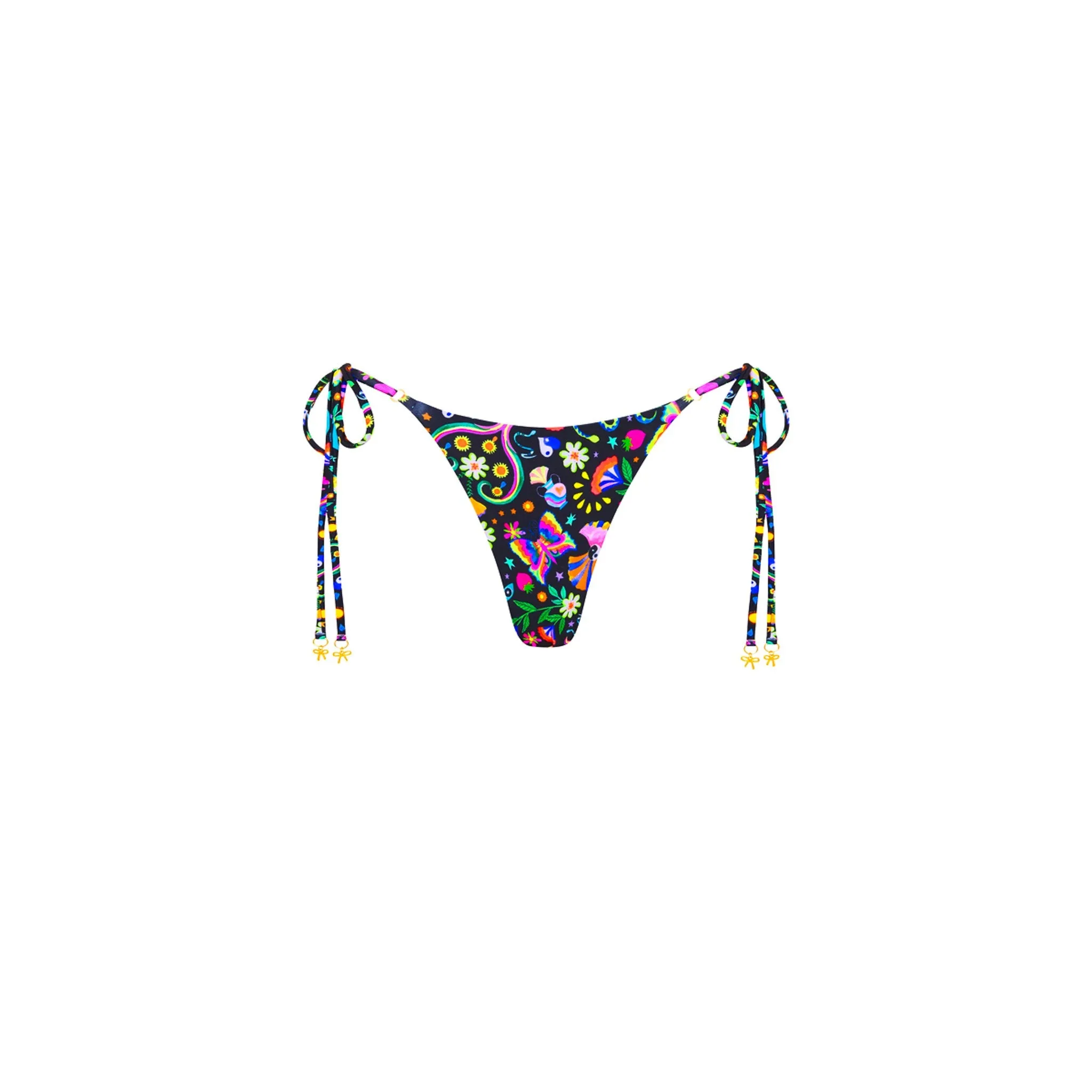 Thong Tie Side Bikini Bottom - Midnight Drive