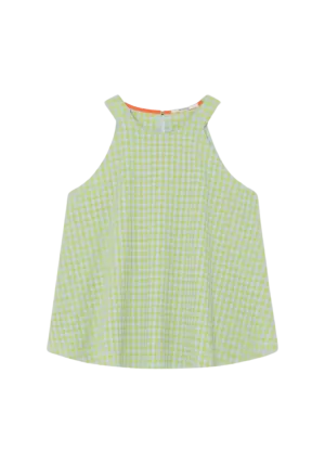 Top Dr Bloom Pool Halter Vichy Verde