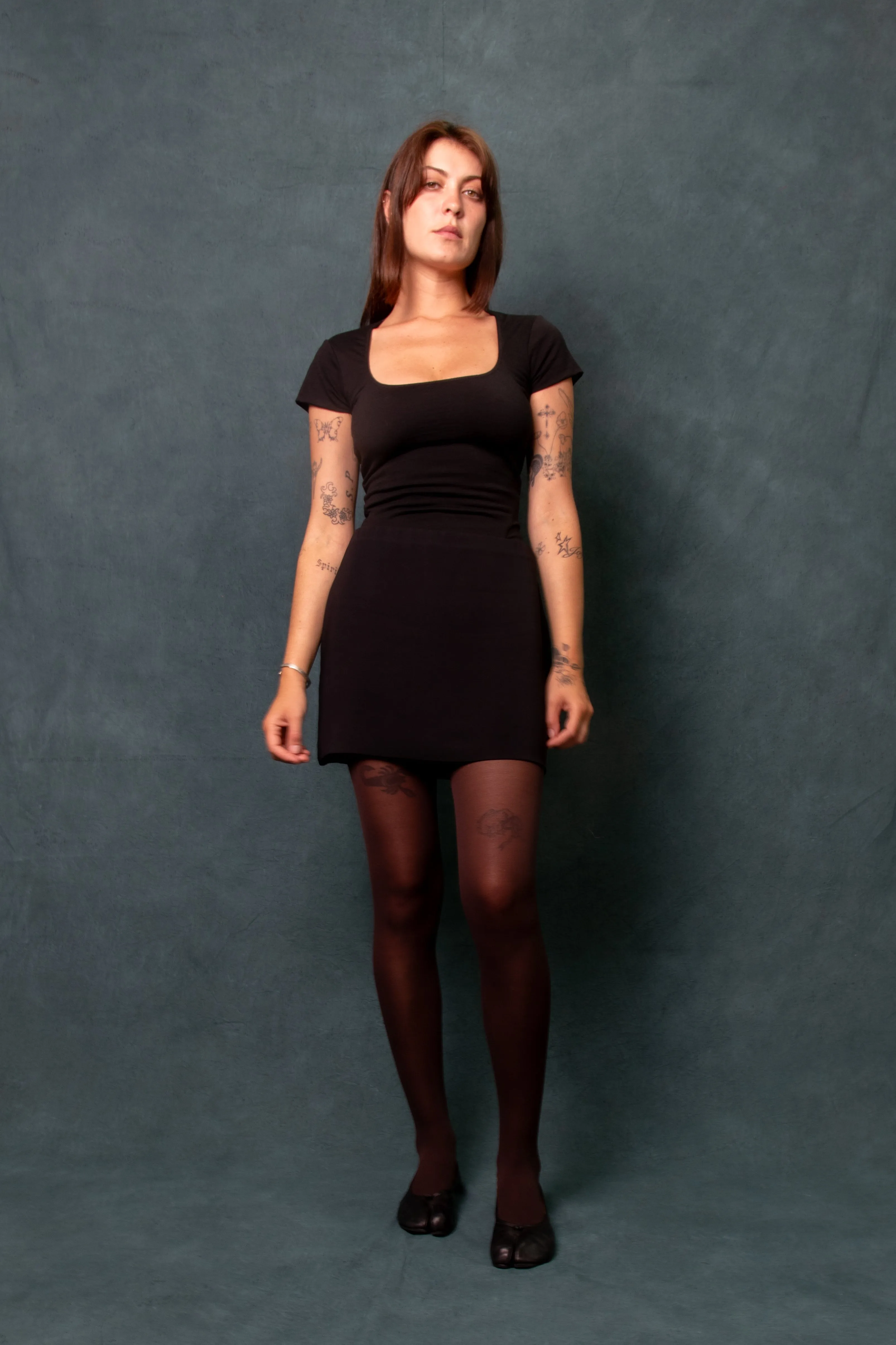 Tube Mini Skirt - Black Crepe (PO)