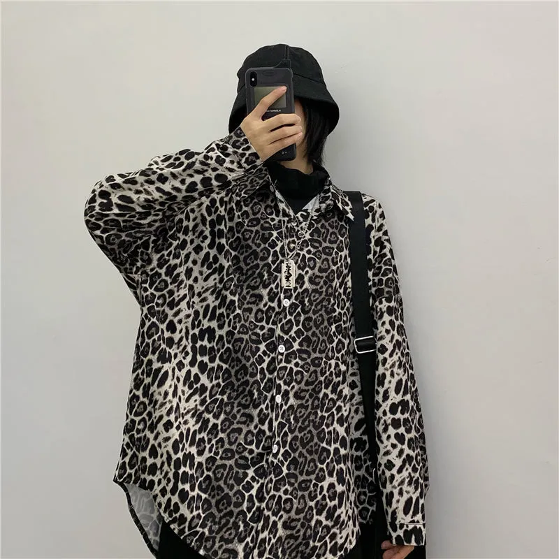 Unisex Leopard Print Shirt KF82298