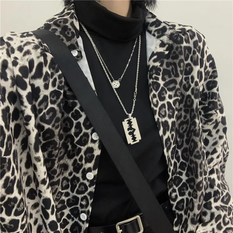 Unisex Leopard Print Shirt KF82298