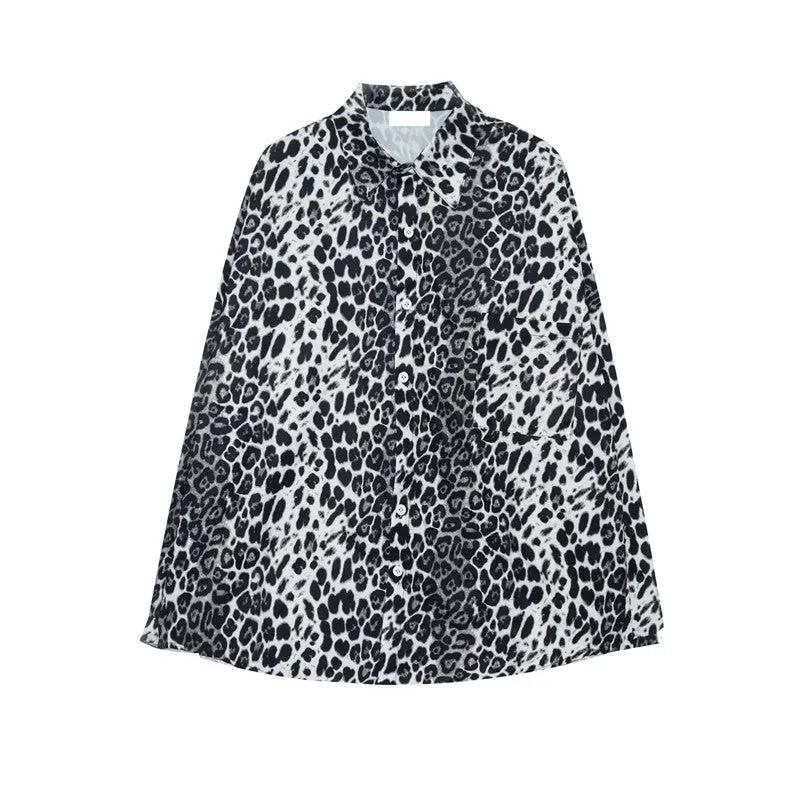 Unisex Leopard Print Shirt KF82298