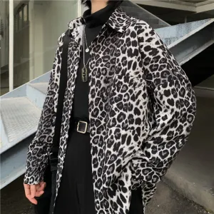 Unisex Leopard Print Shirt KF82298