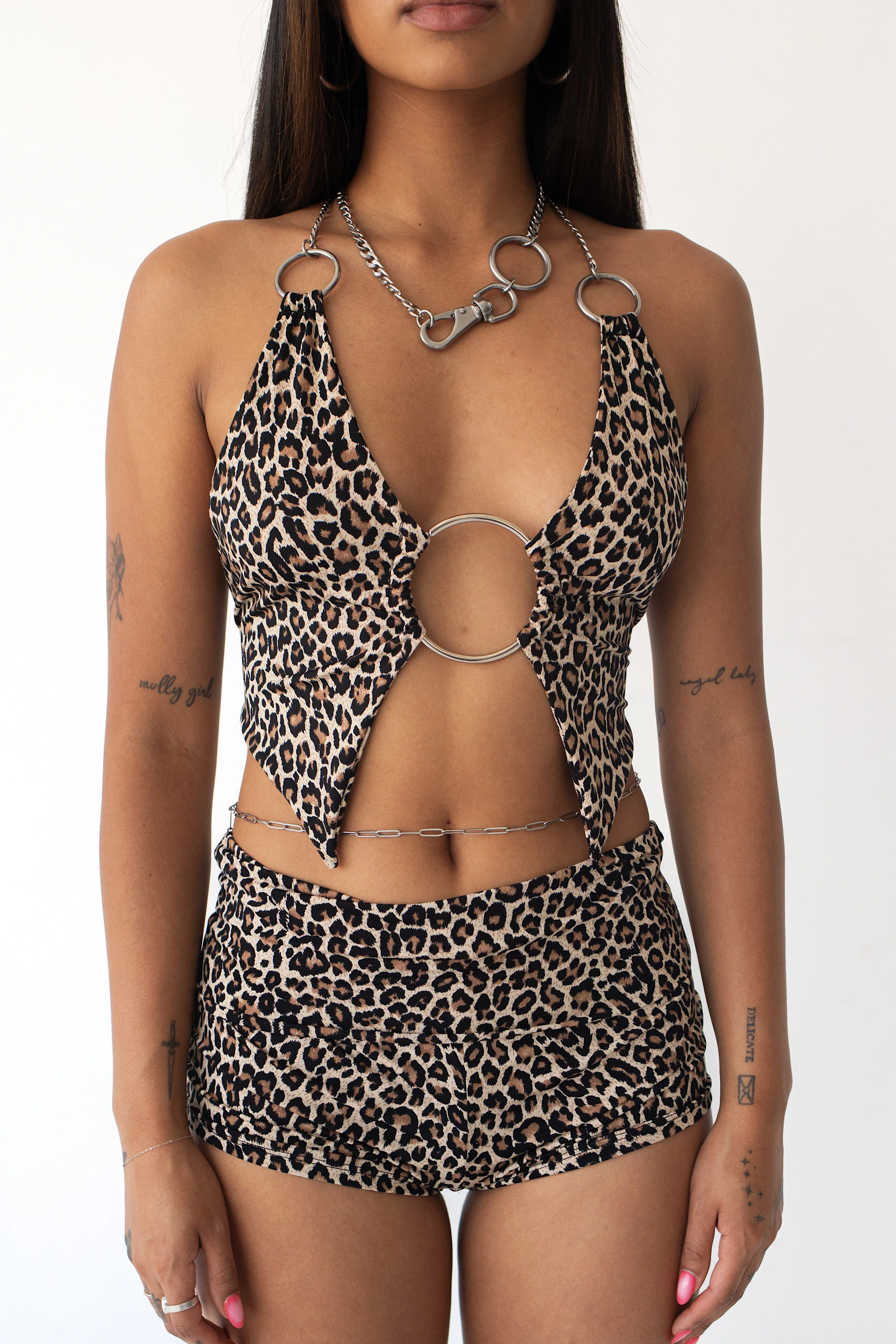 Untamed cheetah halter top