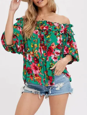 Vacay Vibes Top: Green