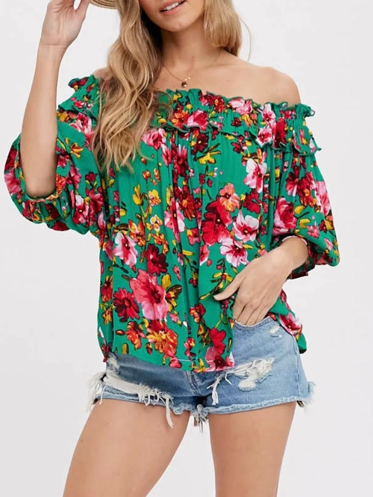 Vacay Vibes Top: Green