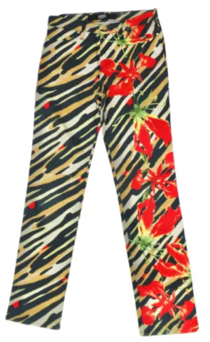 Versace Jeans Couture Floral & Animal Print Pants
