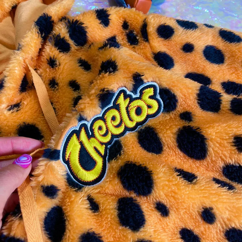 Vintage Leopard Plush Hooded   KF83345