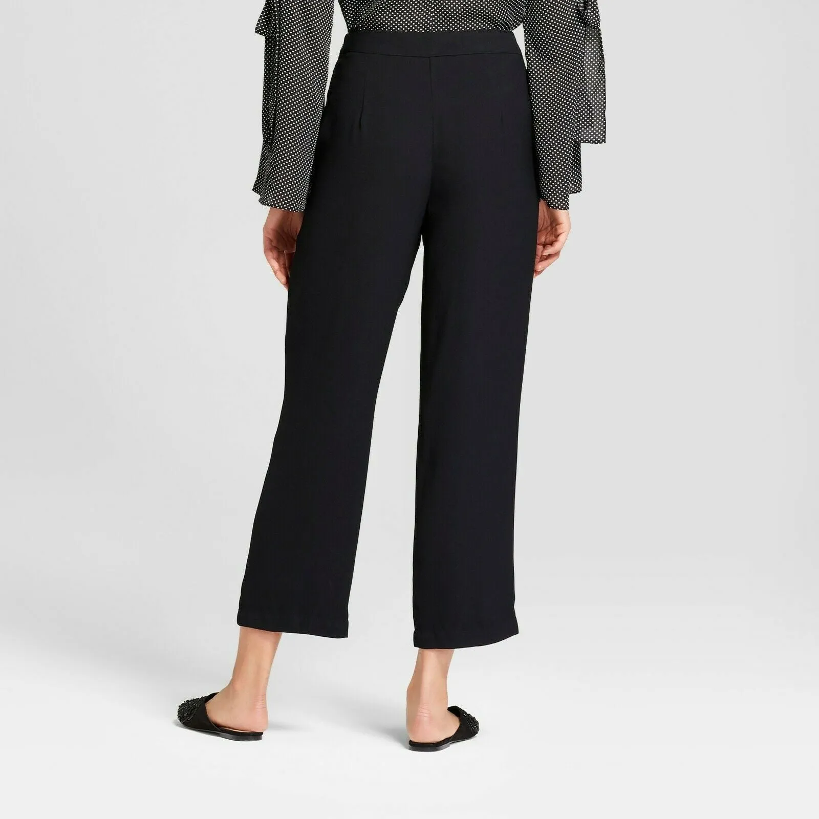 Who What Wear Women's Relaxed Fit Embroidered Ankle Trousers Pants