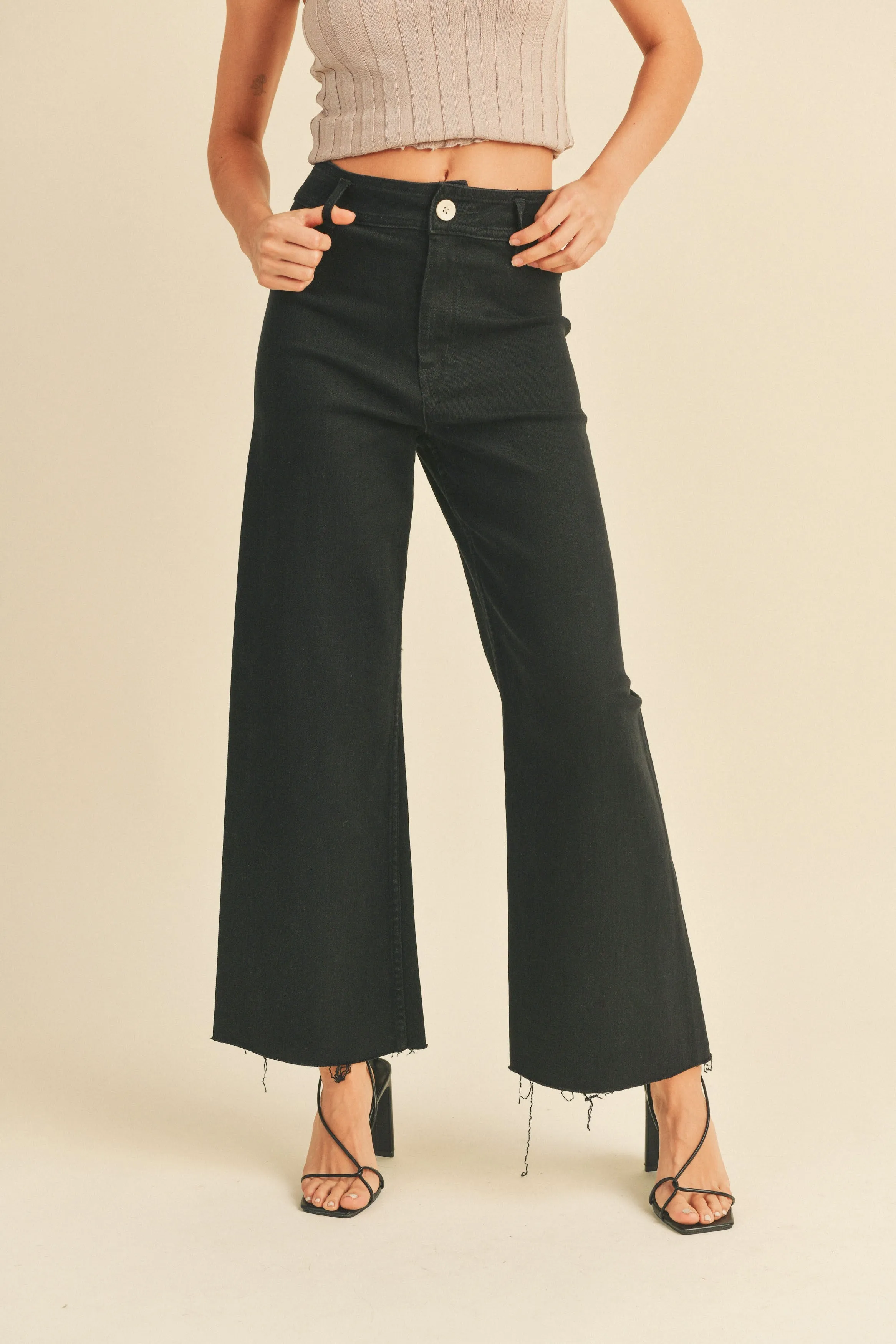Wide Leg Denim Pants