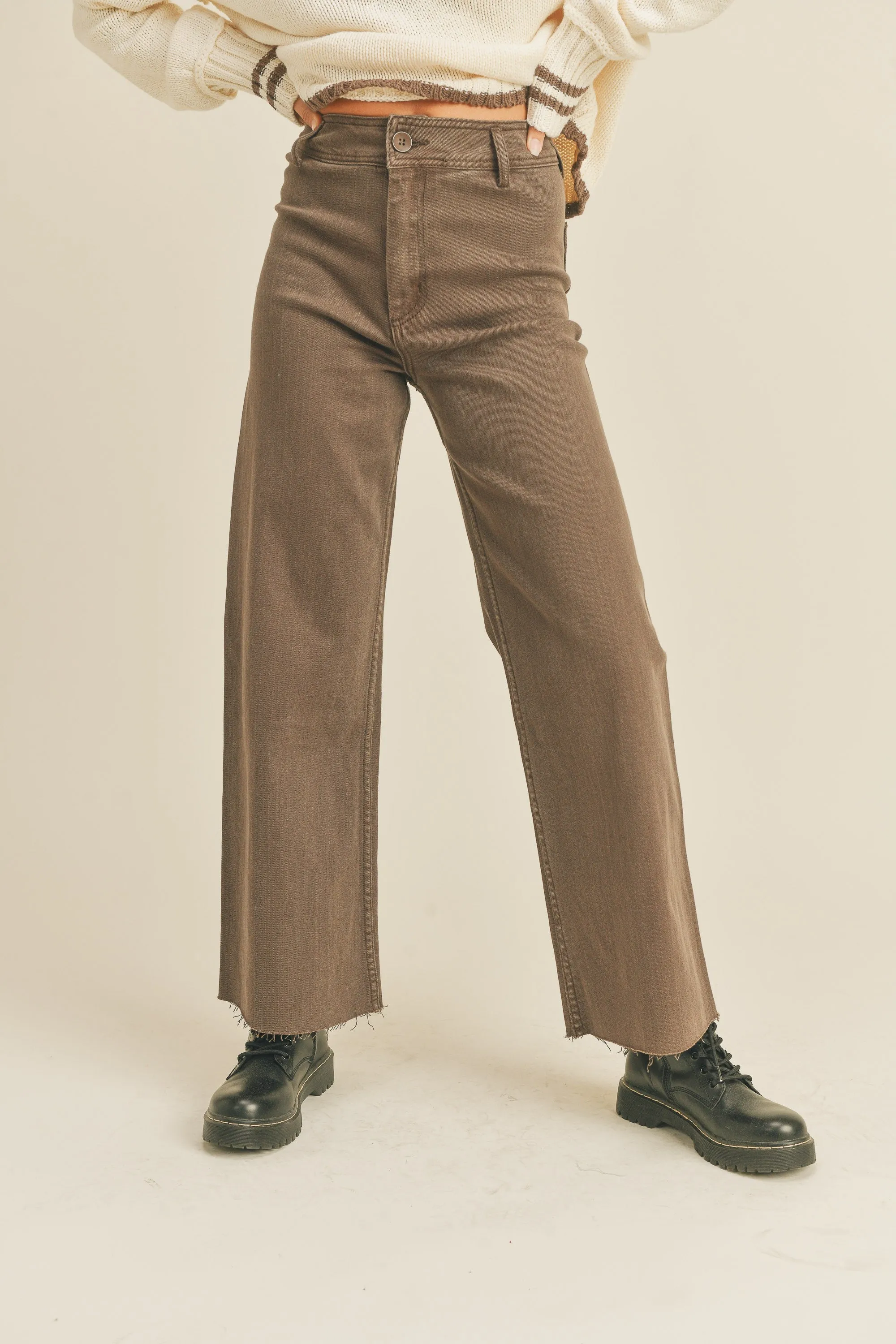 Wide Leg Denim Pants