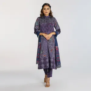 Womens Blue Charcoal 3-Piece Set